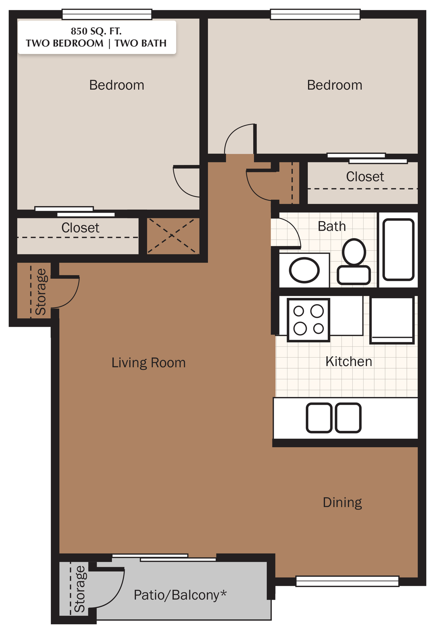 The Meadows Apartments Floorplan 3